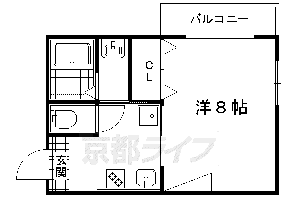 MESA VERDE 北山(1K/3階)の間取り写真