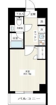 MAXIV北糀谷(1K/3階)の間取り写真