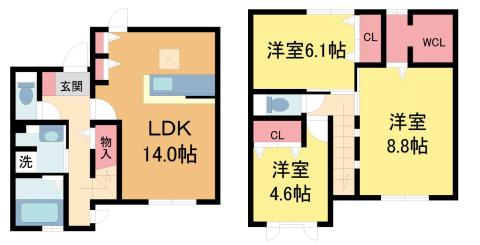 COLLINE ENSOLEILEE(3LDK/1階)の間取り写真