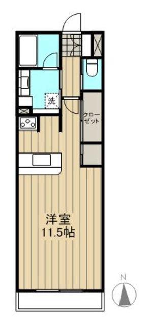 ロイヤルパーク多摩川2番館(ワンルーム/4階)の間取り写真