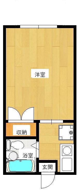コーポ幸栄(1K/1階)の間取り写真
