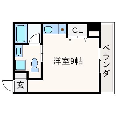 リティアコート谷(ワンルーム/5階)の間取り写真