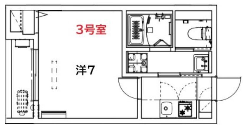 LE DE LA MAIN ELEVEE HIGASHIURAWA(1K/2階)の間取り写真
