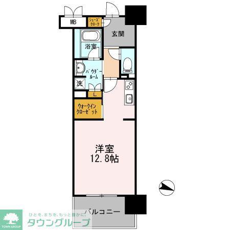 ロイヤルパークスERささしま イースト(ワンルーム/7階)の間取り写真