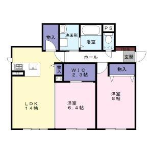エミネンス(2LDK/1階)の間取り写真