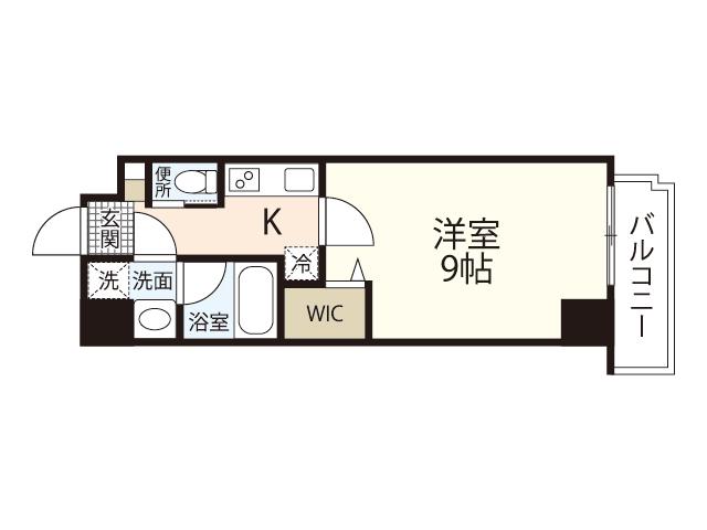 W NAKASANGE(1K/3階)の間取り写真