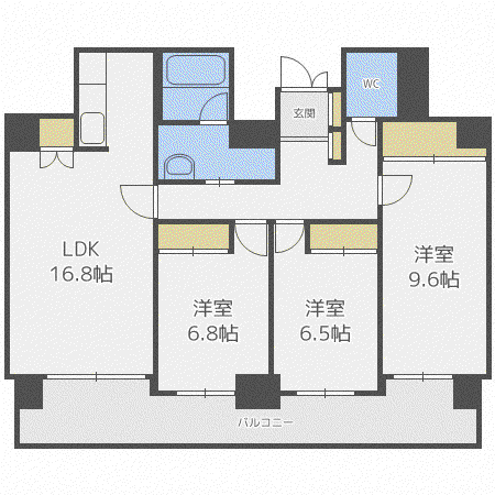 カーサ・エルモーサ(3LDK/5階)の間取り写真