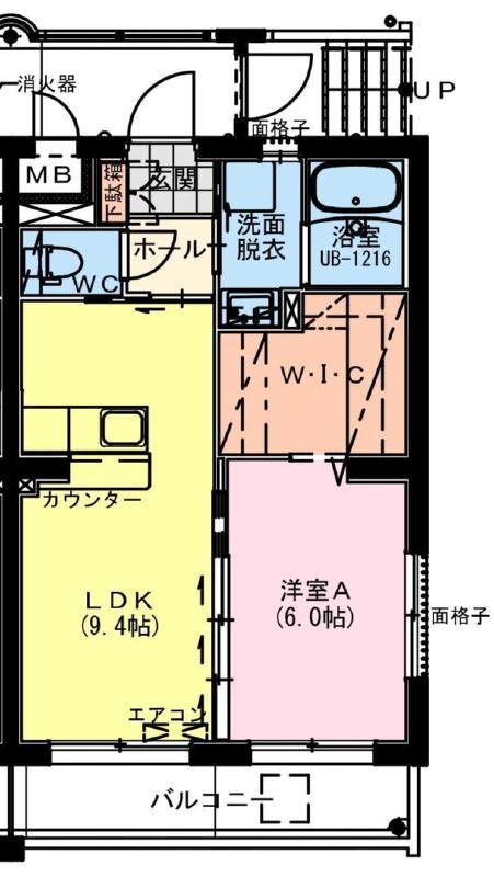 VIVIDO ARCOBALENO(1LDK/1階)の間取り写真
