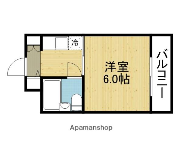 ロイヤル小路(1K/4階)の間取り写真