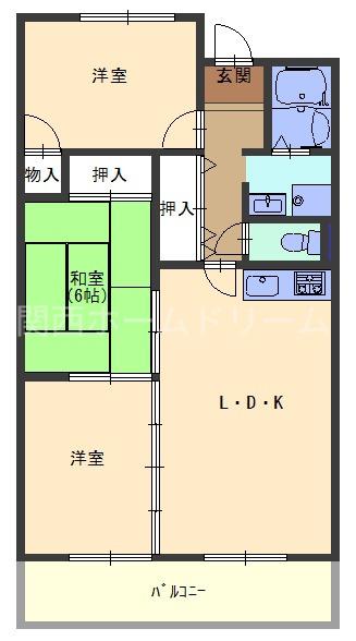 アーバンハイム守口(3LDK/5階)の間取り写真