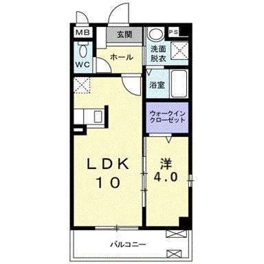 エンジェルコート(1LDK/2階)の間取り写真
