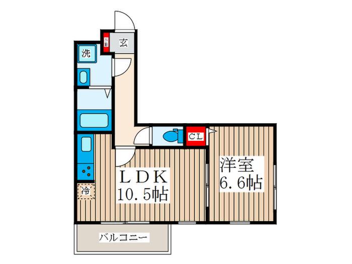 MAISON SA VIII(1LDK/2階)の間取り写真