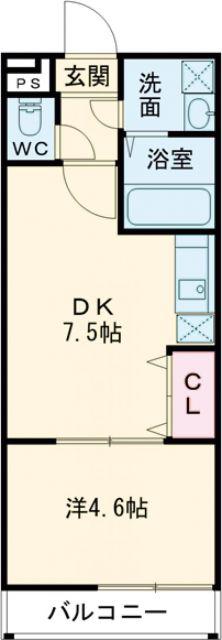 フジパレス堺大浜I番館(1DK/2階)の間取り写真