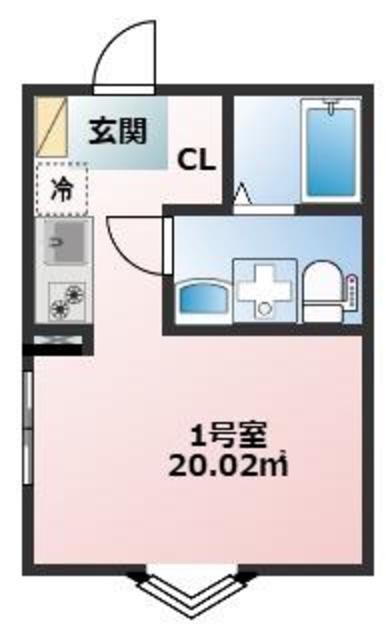 リアルコート古淵(ワンルーム/2階)の間取り写真