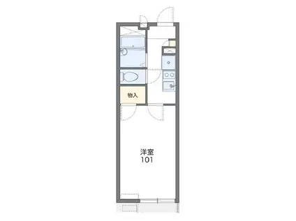 レオパレス東荘園(1K/1階)の間取り写真