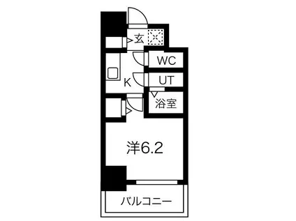 ファステート神戸コンチェール(1K/2階)の間取り写真