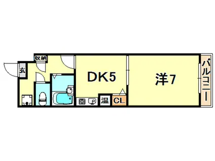 アーバンKII(1DK/2階)の間取り写真