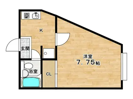さくらコーポ(1K/2階)の間取り写真