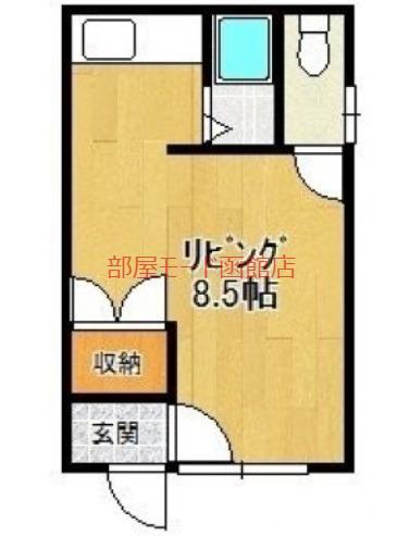 コーポ金子(ワンルーム/2階)の間取り写真