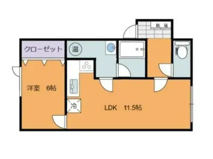 プランドールA(1LDK/2階)の間取り写真