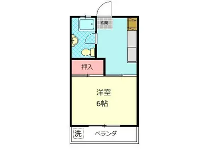 メゾン・ド・中島(1DK/2階)の間取り写真