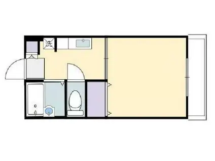 グローリィⅠ(ワンルーム/2階)の間取り写真