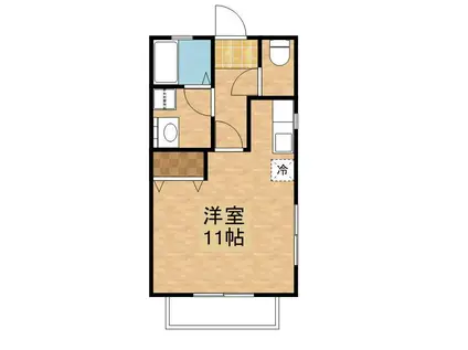 コーポ大手II(ワンルーム/2階)の間取り写真