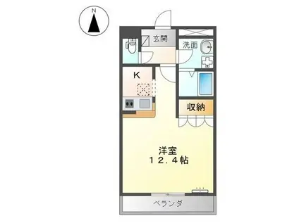 グレース フィオーレ(1K/1階)の間取り写真