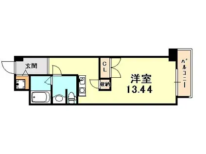 SUN MALL KOH(ワンルーム/4階)の間取り写真