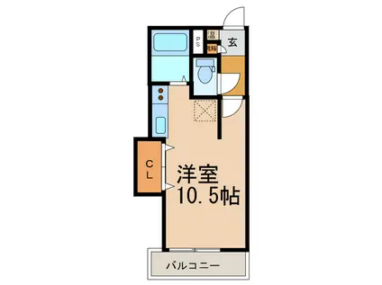 サンコーポ(ワンルーム/2階)の間取り写真