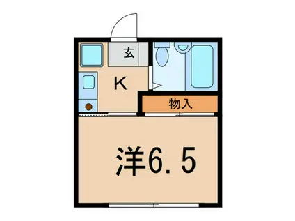 ジュネス目白台(1K/2階)の間取り写真