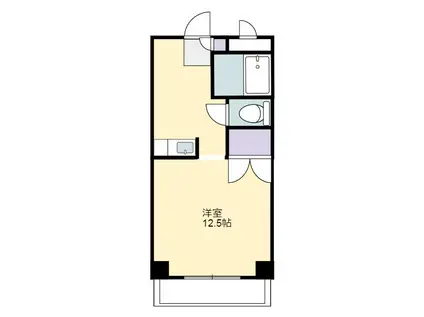 プランドゥ合川(1K/1階)の間取り写真