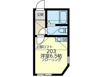 サザンテラス井土ヶ谷(ワンルーム/2階)の間取り写真