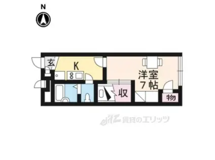 レオパレスよほろ(1K/2階)の間取り写真