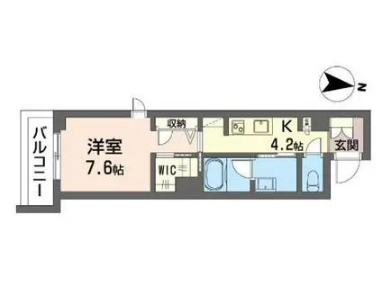 クオリスタ元町(1K/3階)の間取り写真