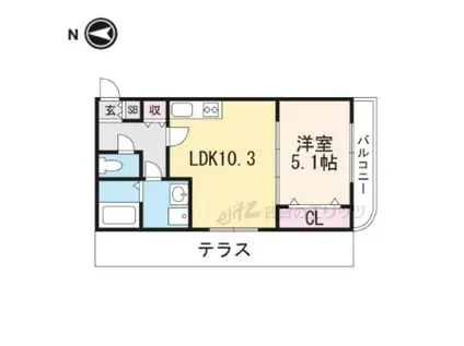 メゾンプレジール(1LDK/1階)の間取り写真