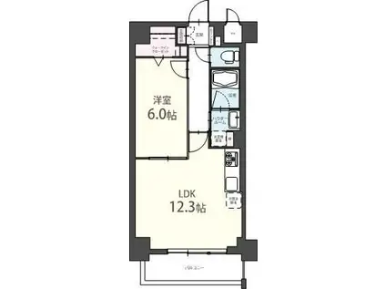 アンファンテーヌ(1LDK/4階)の間取り写真