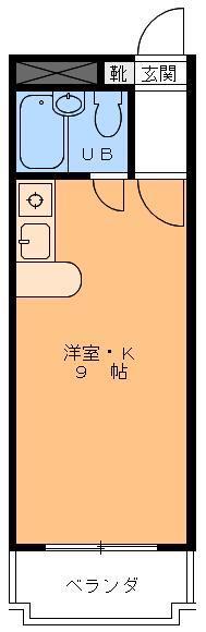 サニーハイツ西長戸(ワンルーム/3階)の間取り写真