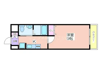 リアライズ住之江公園(1K/9階)の間取り写真