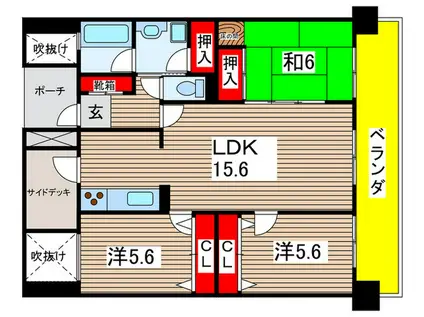 トレゾァ西原(3LDK/3階)の間取り写真