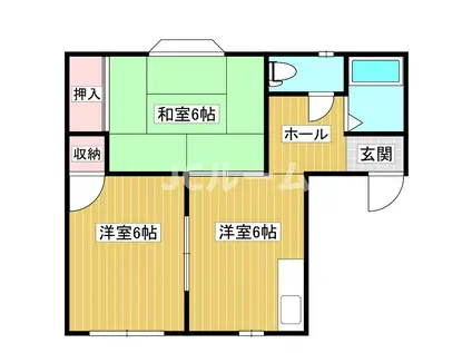 リバティ21 C(2DK/2階)の間取り写真