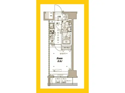 GENOVIA YOKOHAMAKANNAI 2 SKYGARDEN(1K/11階)の間取り写真