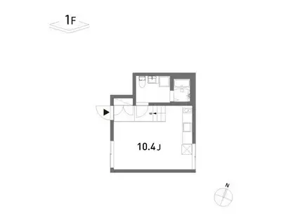 COLLAGE HOUSE(ワンルーム/1階)の間取り写真