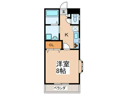 パレスジョージタウン(1K/3階)の間取り写真