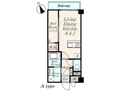 レジェンド紺屋町2(1LDK/7階)の間取り写真