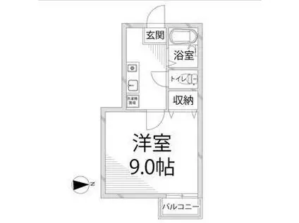クリエイト太子(1K/2階)の間取り写真