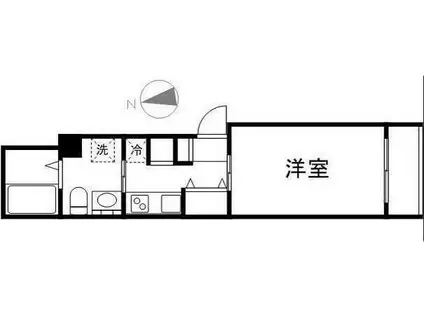 フィリップ藤崎(1K/1階)の間取り写真