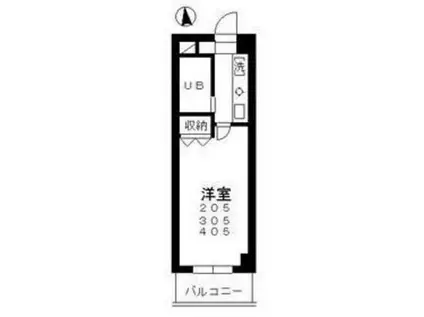 ベルメゾン川崎II(1K/3階)の間取り写真