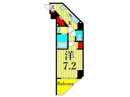 アーバパーク入谷(1K/5階)の間取り写真