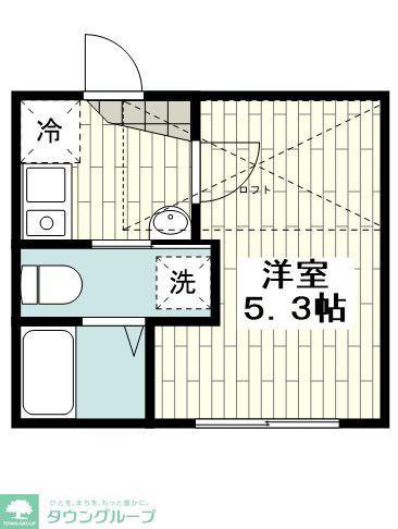 N.ヴィラ オヴェスト(1K/1階)の間取り写真
